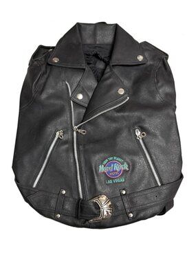 Hard Rock Cafe Black Backpack with Silver Accents